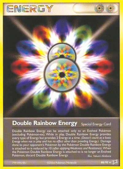Double Rainbow Energy Team Magma vs Team Aqua card