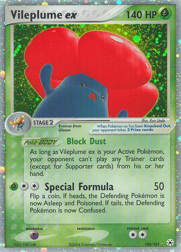 Vileplume ex Hidden Legends card