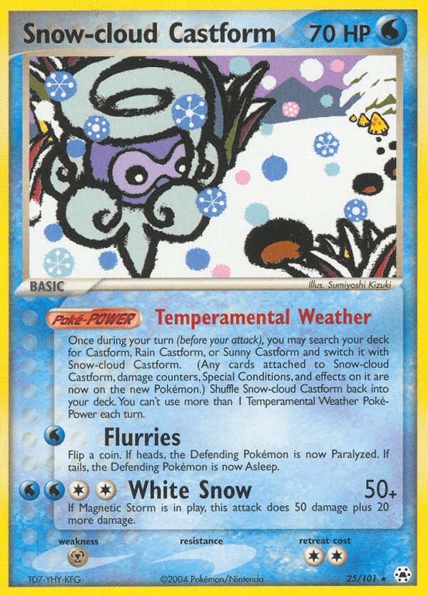Snow-cloud Castform Hidden Legends card