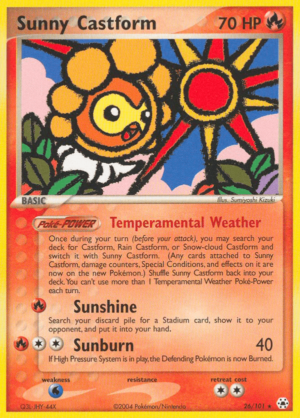Sunny Castform Hidden Legends card