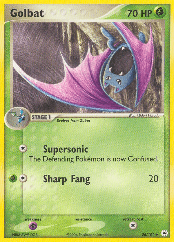 Golbat Hidden Legends card