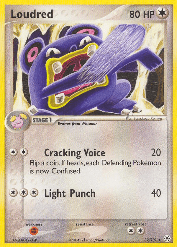 Loudred Hidden Legends card