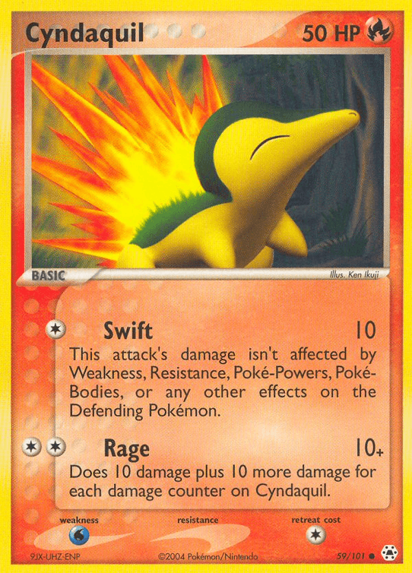Cyndaquil Hidden Legends card