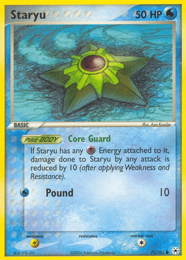 Staryu Hidden Legends card