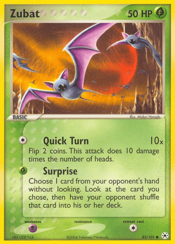 Zubat Hidden Legends card