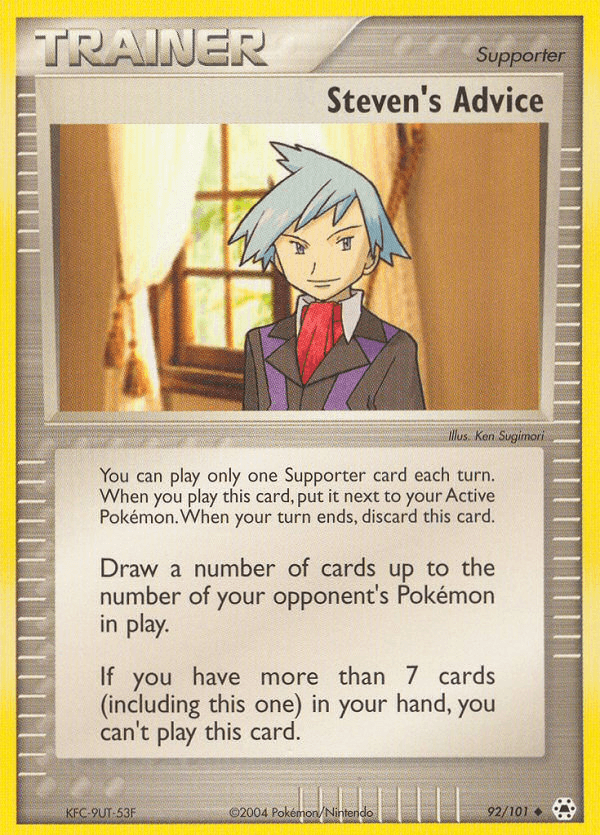Steven's Advice Hidden Legends card