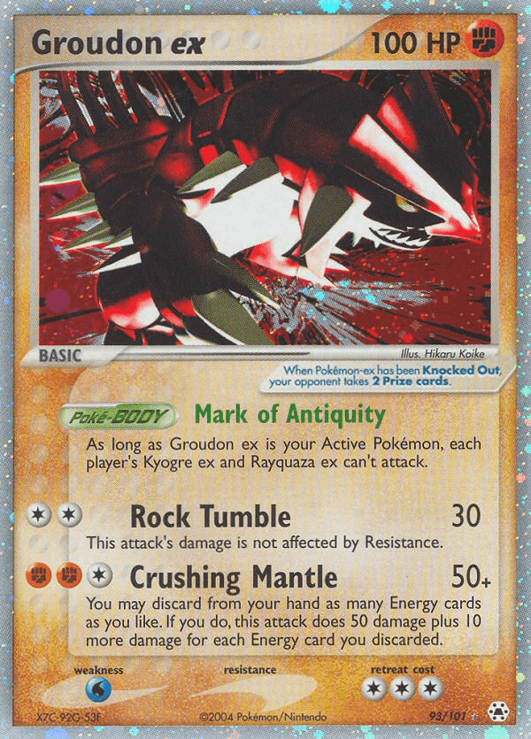 Groudon ex Hidden Legends card