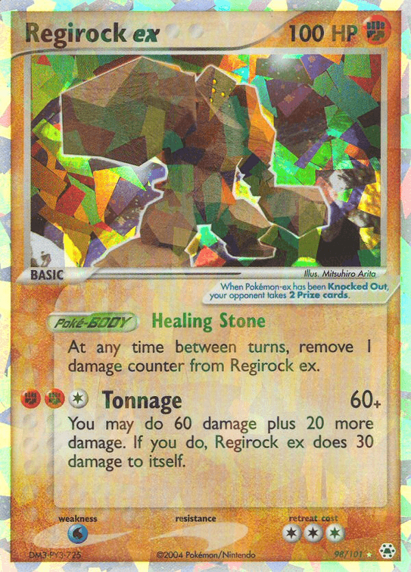 Regirock ex Hidden Legends card