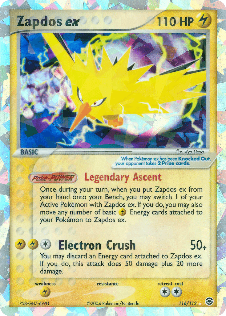 Zapdos ex FireRed & LeafGreen card
