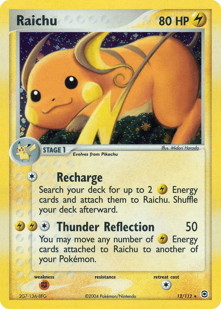 Raichu FireRed & LeafGreen card