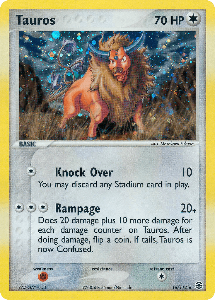 Tauros FireRed & LeafGreen card