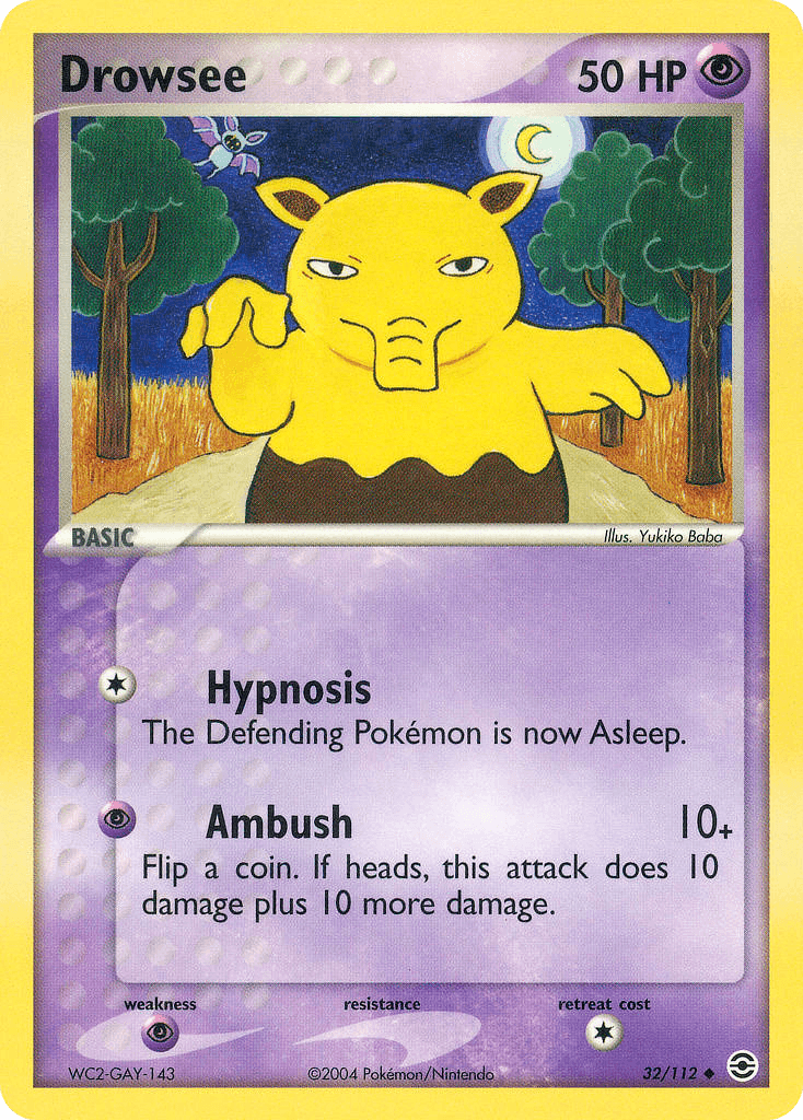 Drowzee FireRed & LeafGreen card
