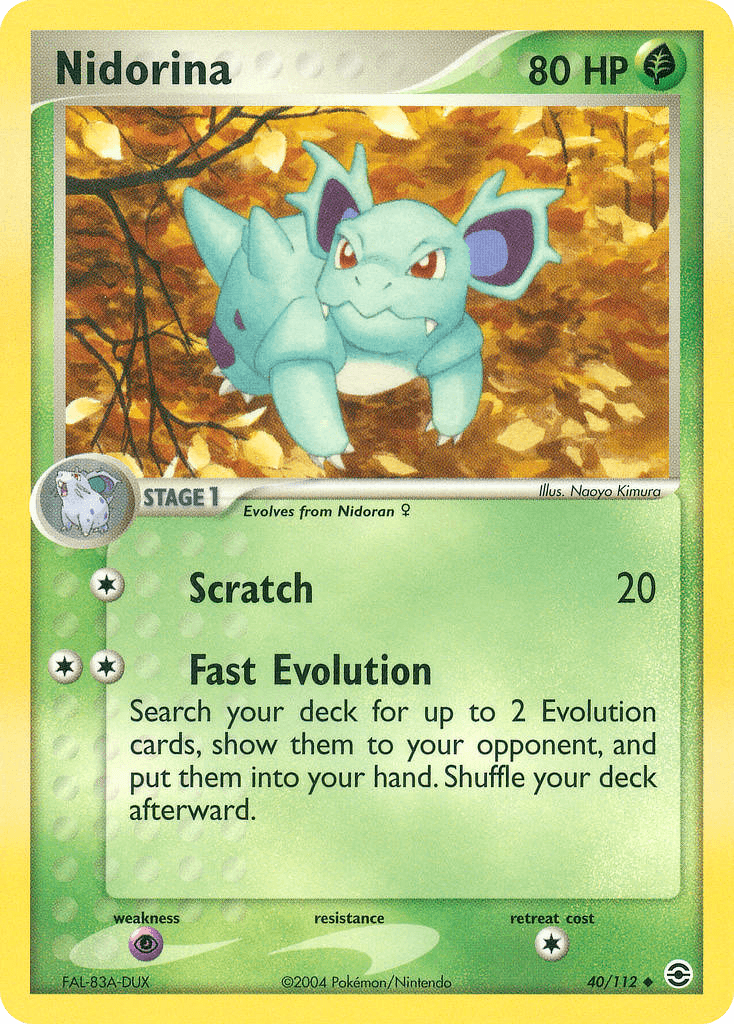 Nidorina FireRed & LeafGreen card