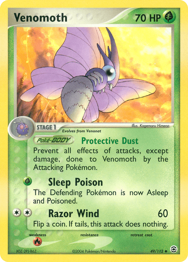 Venomoth FireRed & LeafGreen card