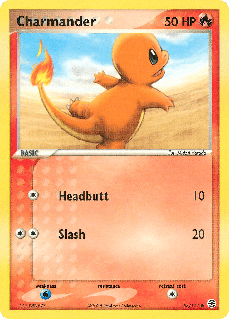 Charmander FireRed & LeafGreen card