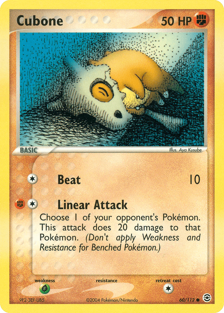 Cubone FireRed & LeafGreen card