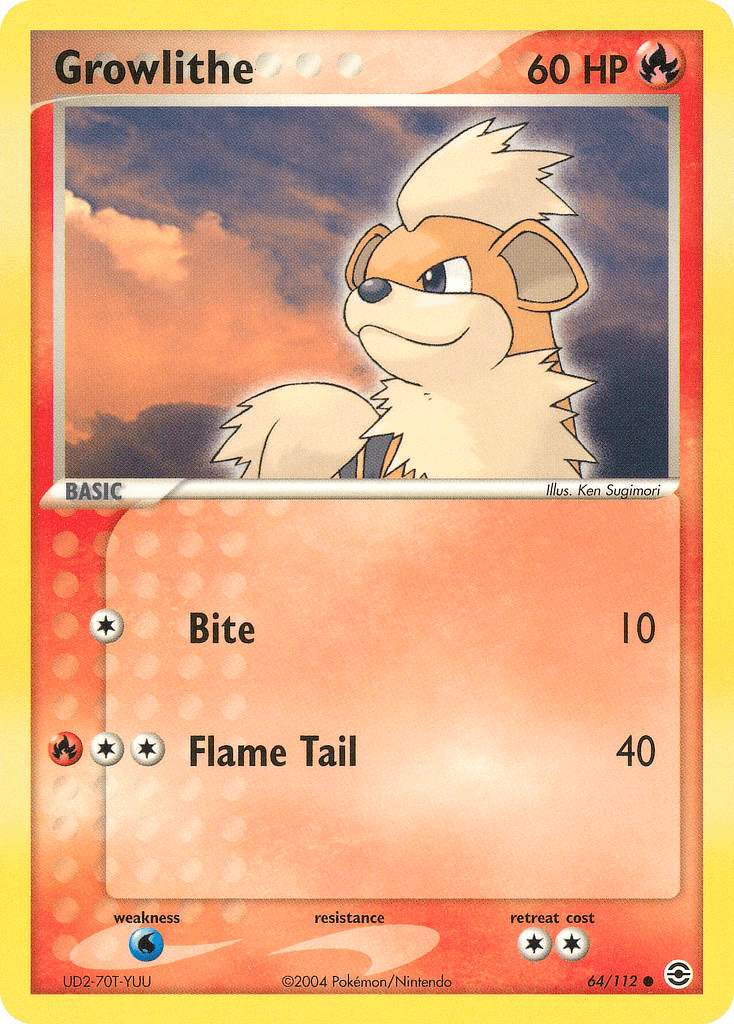 Growlithe FireRed & LeafGreen card