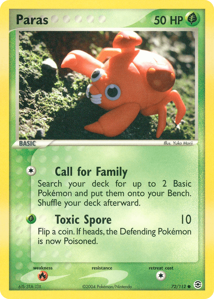 Paras FireRed & LeafGreen card