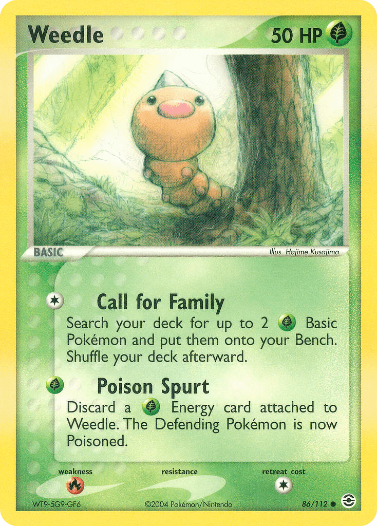 Weedle FireRed & LeafGreen card
