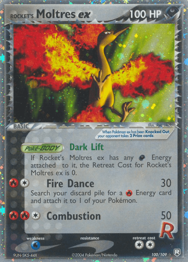 Rocket's Moltres ex Team Rocket Returns card