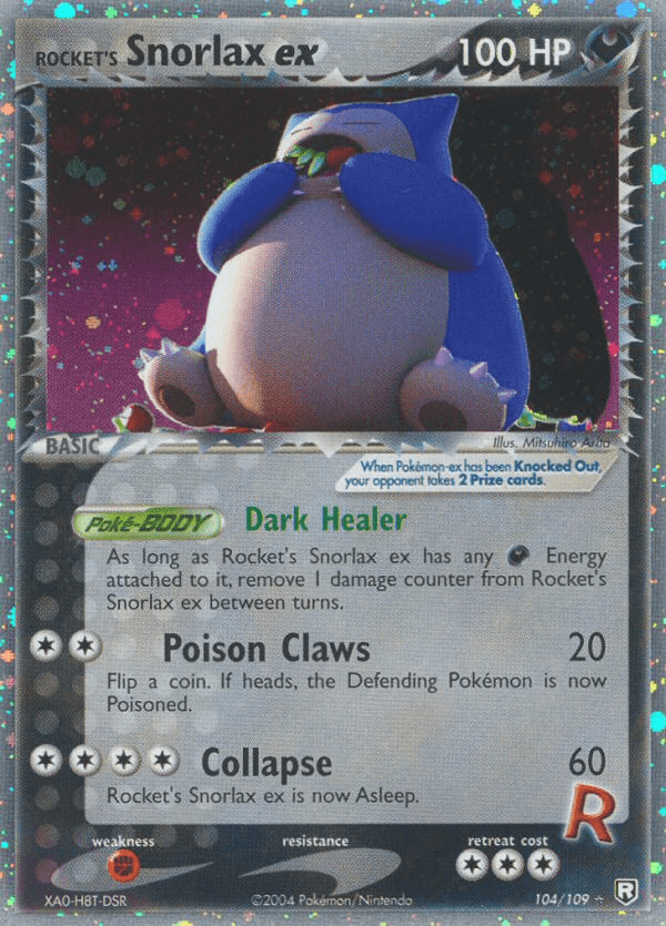 Rocket's Snorlax ex Team Rocket Returns card