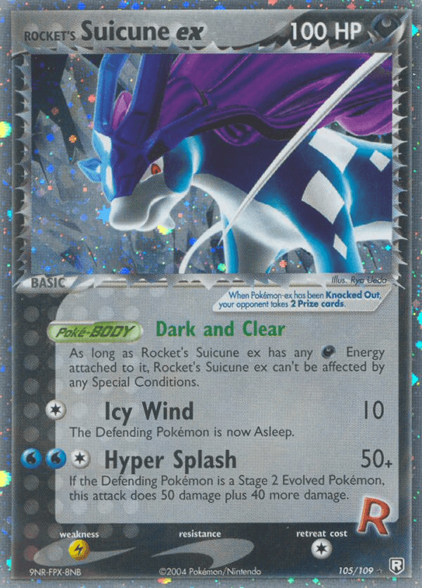 Rocket's Suicune ex Team Rocket Returns card