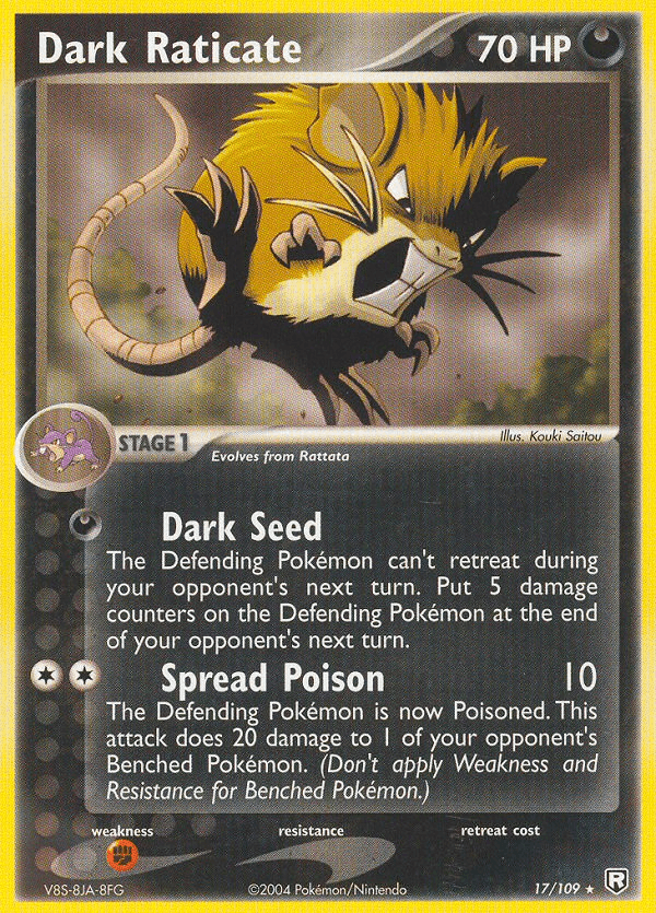 Dark Raticate Team Rocket Returns card