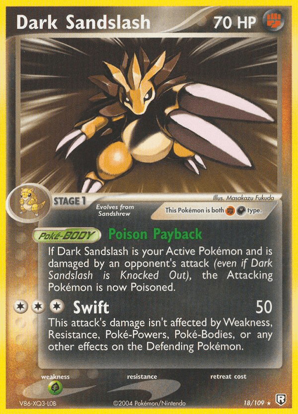 Dark Sandslash Team Rocket Returns card