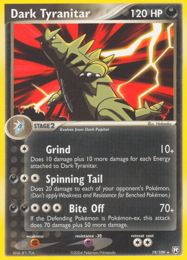 Dark Tyranitar Team Rocket Returns card