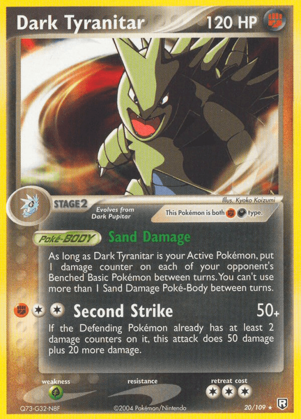 Dark Tyranitar Team Rocket Returns card