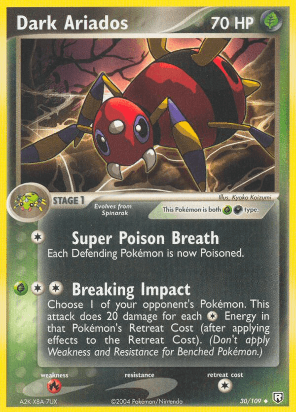 Dark Ariados Team Rocket Returns card