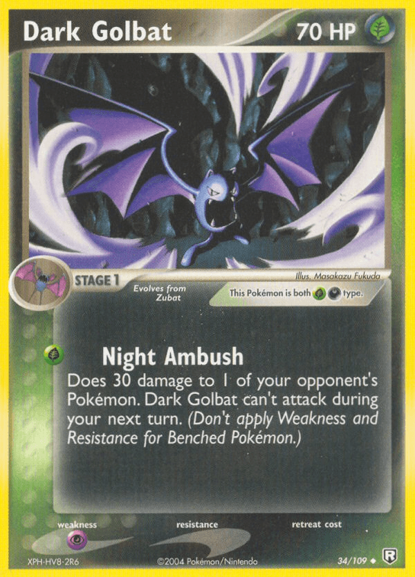Dark Golbat Team Rocket Returns card