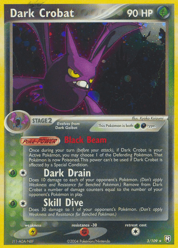Dark Crobat Team Rocket Returns card