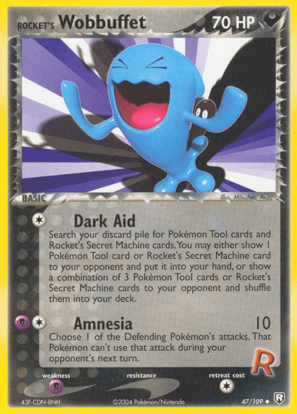 Rocket's Wobbuffet Team Rocket Returns card