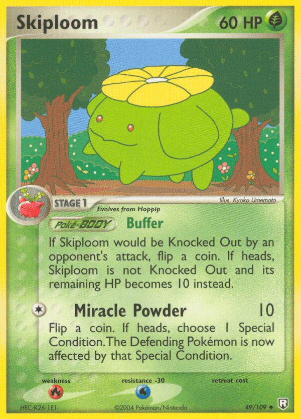 Skiploom Team Rocket Returns card