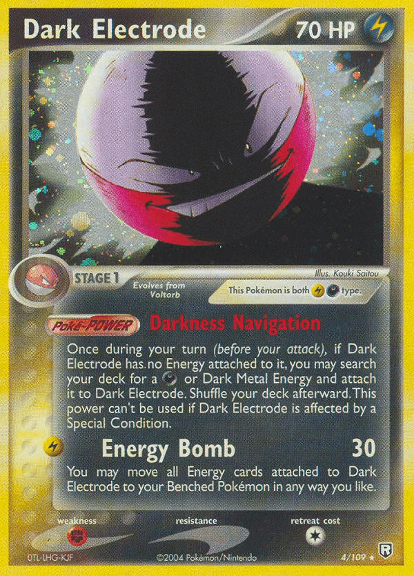 Dark Electrode Team Rocket Returns card
