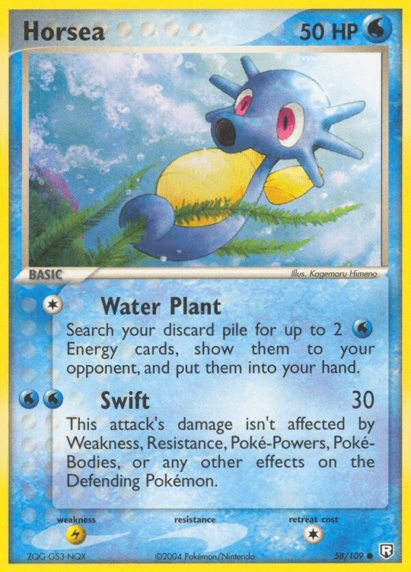Horsea Team Rocket Returns card