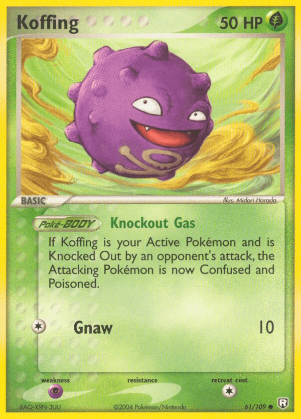 Koffing Team Rocket Returns card