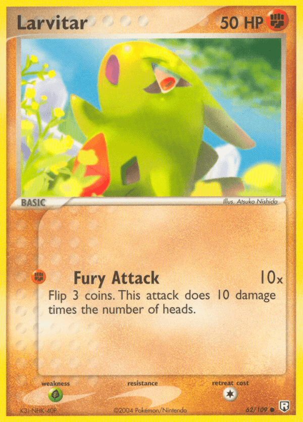 Larvitar Team Rocket Returns card