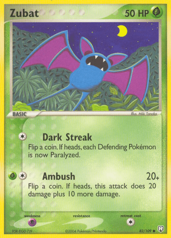 Zubat Team Rocket Returns card