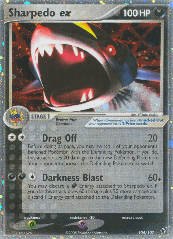 Sharpedo ex Deoxys card