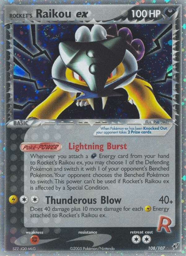 Rocket's Raikou ex Deoxys card
