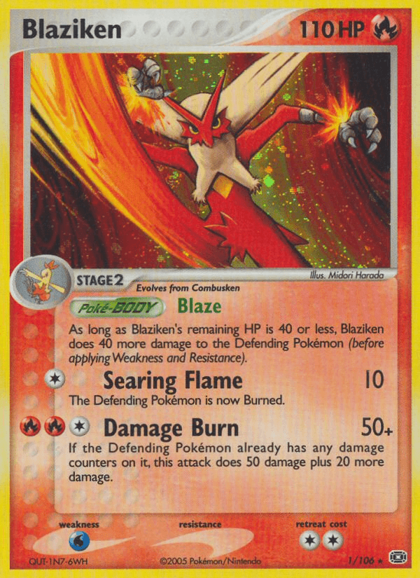 Blaziken Emerald card