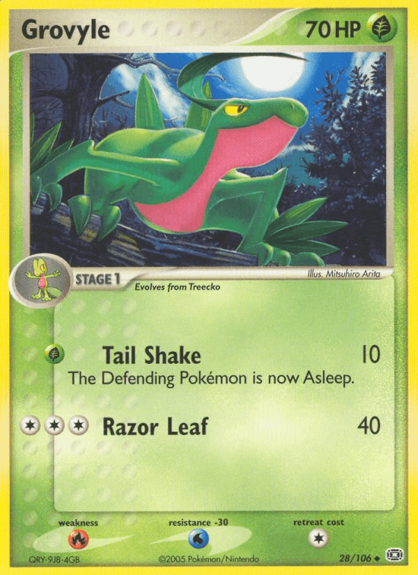 Grovyle Emerald card