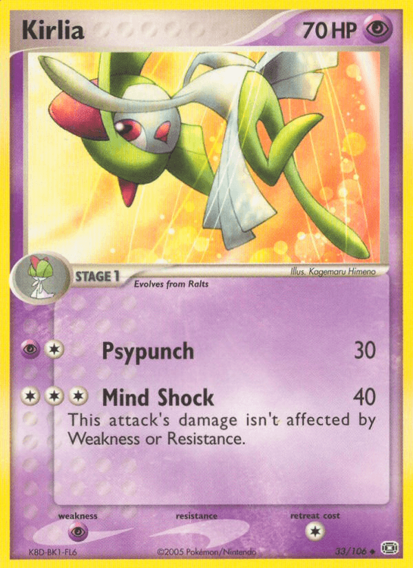 Kirlia Emerald card
