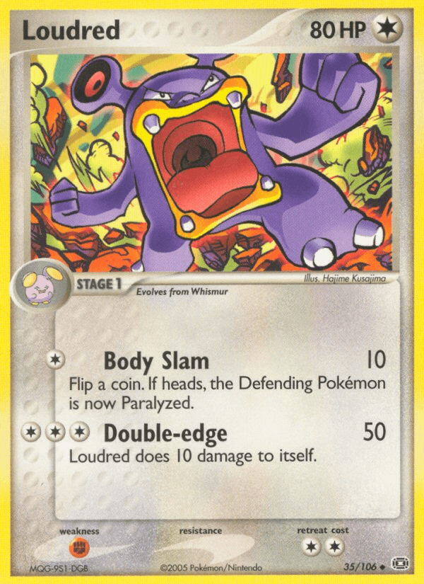 Loudred Emerald card