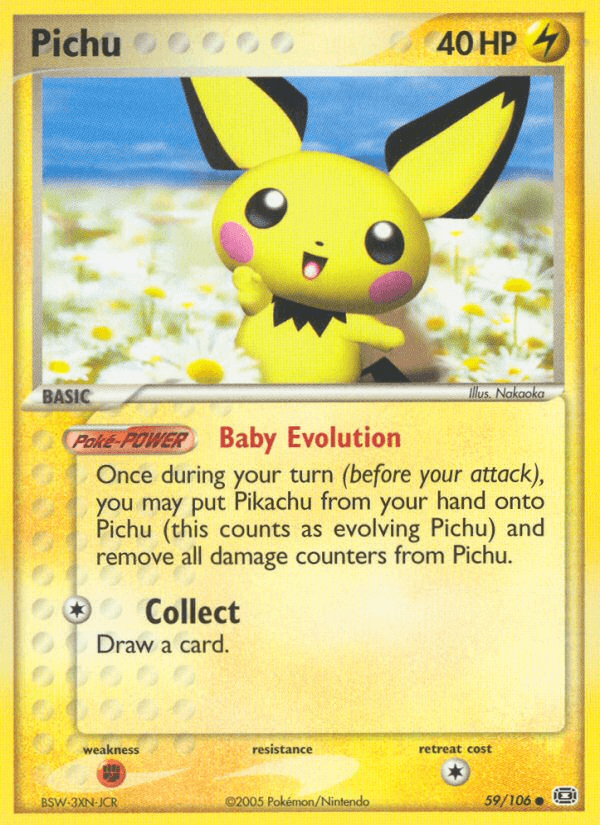 Pichu Emerald card