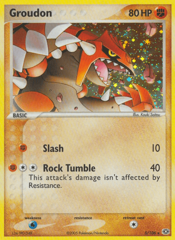 Groudon Emerald card