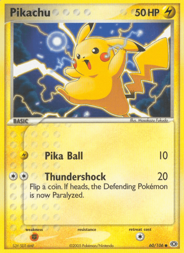 Pikachu Emerald card