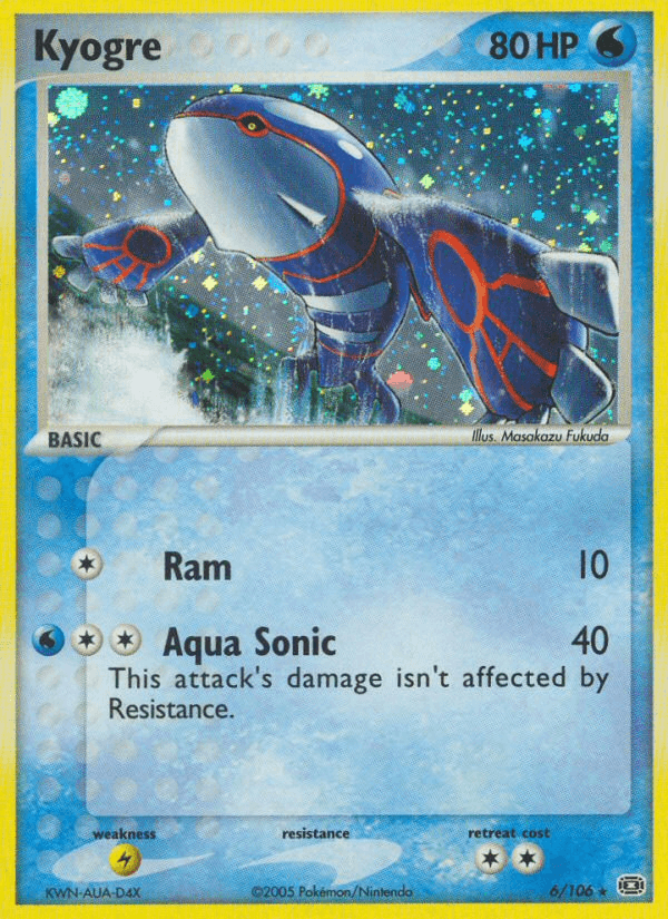Kyogre Emerald card